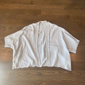 Irene's Story Gauze Jacket - Light blue/gray - Size Medium
